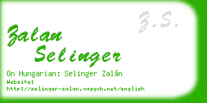 zalan selinger business card